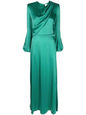 Μεταξωτή βραδινό φόρεμα ντραπέ Stella Mccartney πράσινο