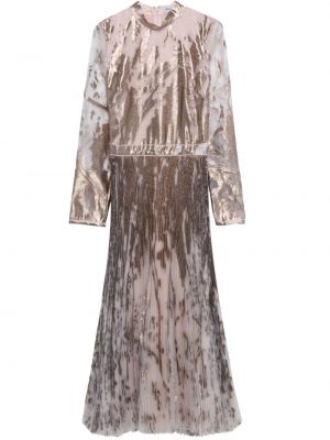 Коктейлна рокля с принт с абстрактен десен Simkhai
