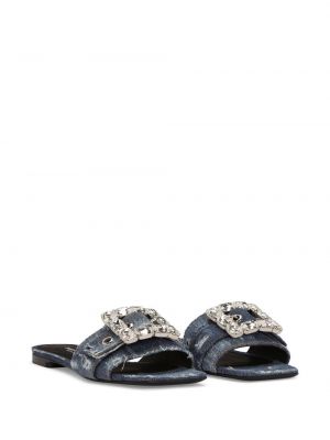 Sandály s oděrkami Dolce & Gabbana modré