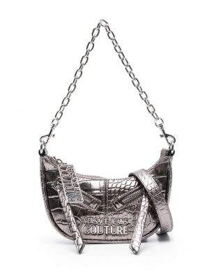 Taška přes rameno Versace Jeans Couture stříbrná