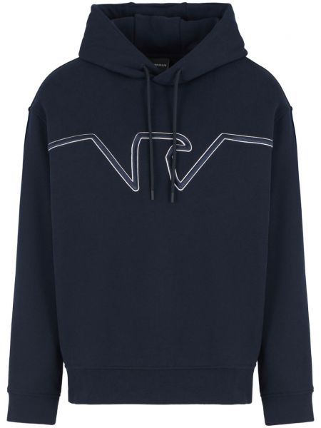 Jersey hoodie Emporio Armani mavi