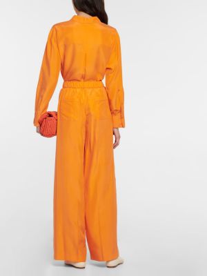 Voľné hodvábne nohavice Dorothee Schumacher oranžová