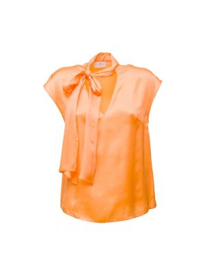 Bluzka bez rękawów z wiskozy Nenette pomarańczowa