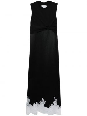 Βαμβακερή μίντι φόρεμα ντραπέ 3.1 Phillip Lim μαύρο