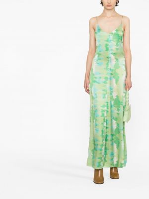 Kleid mit print Ganni grün