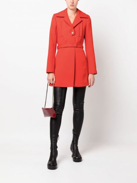 Vlněný kabát Courrèges červený
