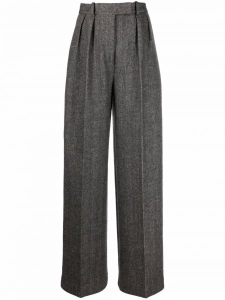 Pantalones con estampado de espiga Khaite gris
