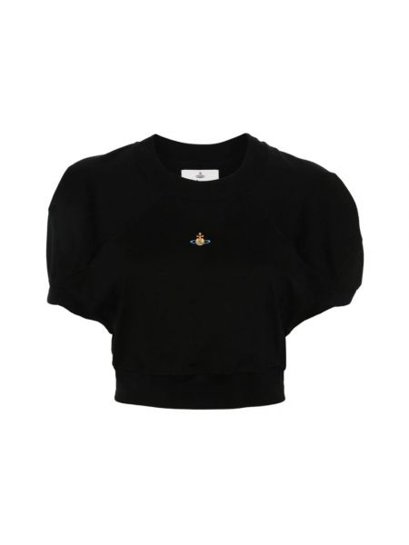 Koszulka bawełniana z okrągłym dekoltem Vivienne Westwood czarna