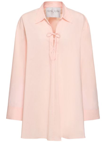 Camisa de algodón Forte Forte rosa