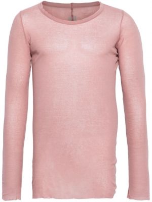 Bavlněné tričko Rick Owens růžové