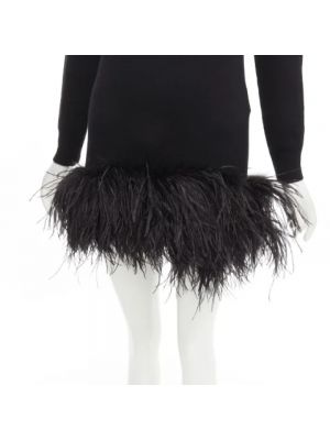 Vestido de cachemir con estampado de cachemira Saint Laurent Vintage negro