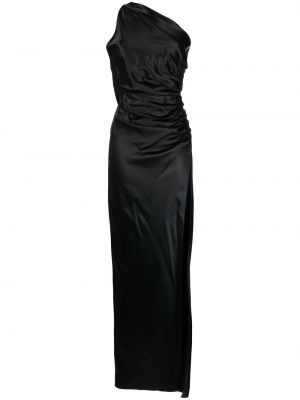 Svilena koktejl obleka Michelle Mason črna