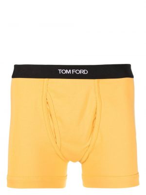 Bavlněné boxerky Tom Ford žluté