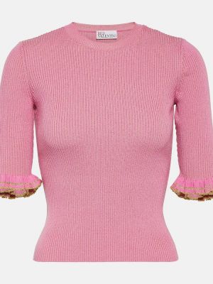 Top di lana Redvalentino rosa