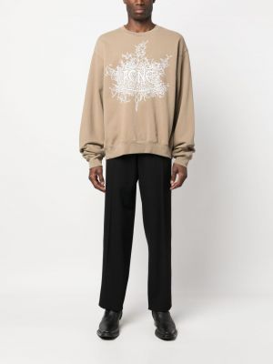 Sweatshirt aus baumwoll mit print Acne Studios beige