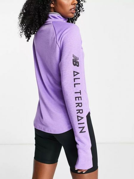 Майка с длинным рукавом New Balance фиолетовая
