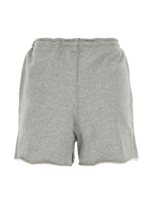 Pantalones cortos de algodón Ganni gris