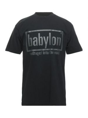 T-shirt di cotone Babylon nero