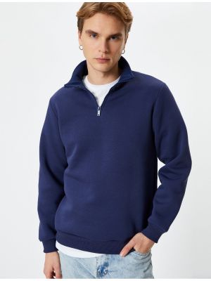 Džemperis su užtrauktuku su stovinčia apykakle ilgomis rankovėmis Koton