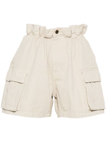 Shorts mit stickerei aus baumwoll Miu Miu beige