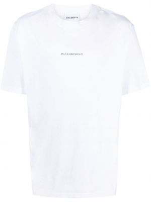 T-shirt en coton à imprimé Han Kjøbenhavn blanc