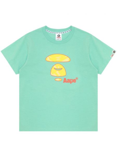 Bavlněné tričko s potiskem Aape By *a Bathing Ape® zelené