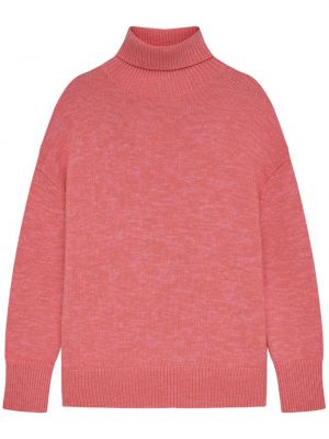 Кашмирен вълнен пуловер от мерино вълна 12 Storeez розово