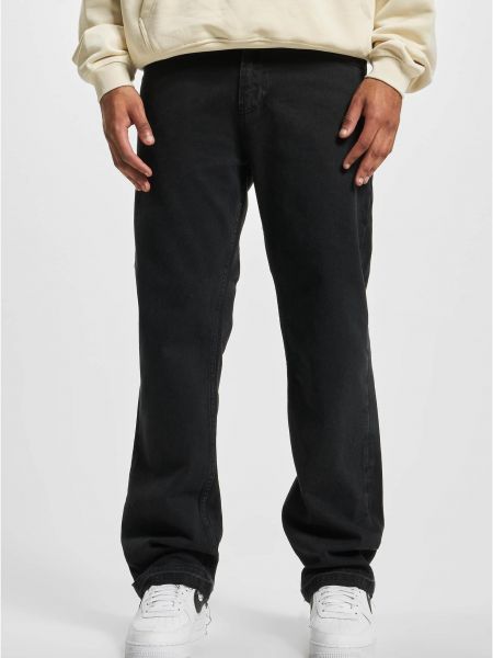 Voľné priliehavé džínsy s rovným strihom Def čierna