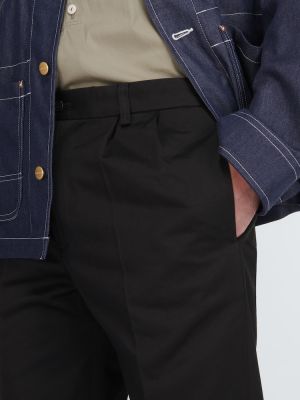 Памучни прав панталон Junya Watanabe черно
