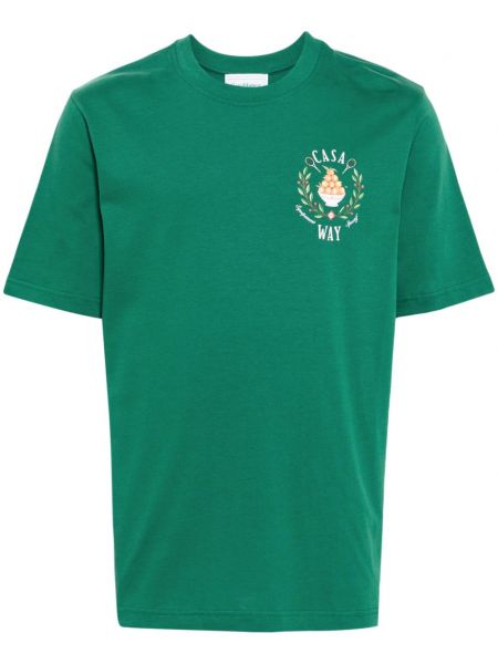 Kokvilnas t-krekls Casablanca zaļš