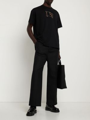 T-shirt in jersey baggy Burberry nero