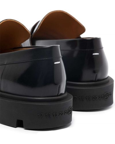 Loafers de cuero con tacón chunky Maison Margiela negro