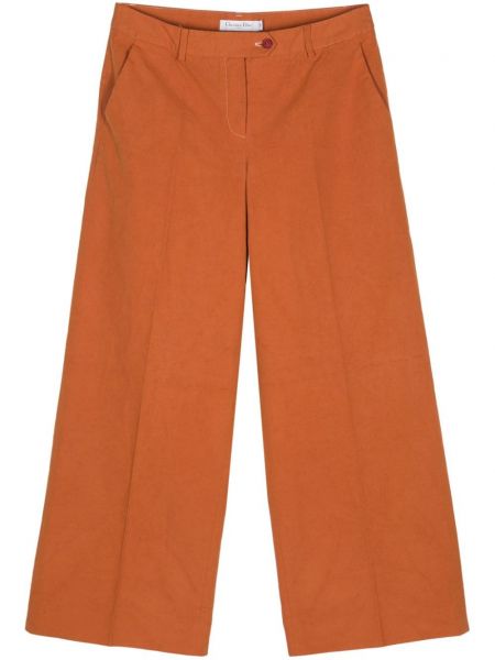 Παντελόνι με πιεσμένη τσάκιση Christian Dior Pre-owned πορτοκαλί