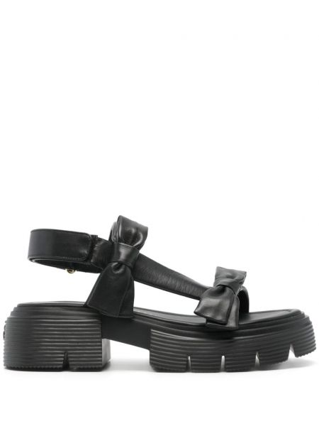 Kožené sandále Stuart Weitzman čierna