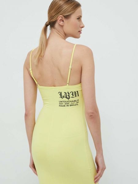 Testhezálló mini ruha Labellamafia sárga