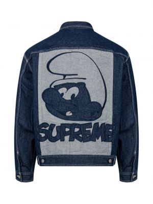 Džínová bunda Supreme modrá