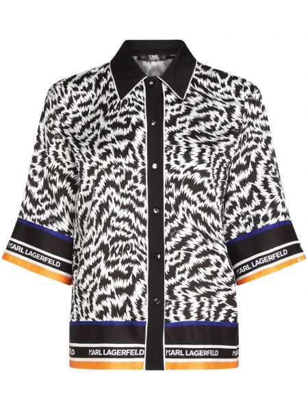 Košulja s printom sa zebra printom Karl Lagerfeld