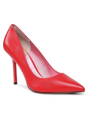 Полуотворени обувки с ток Marella червено