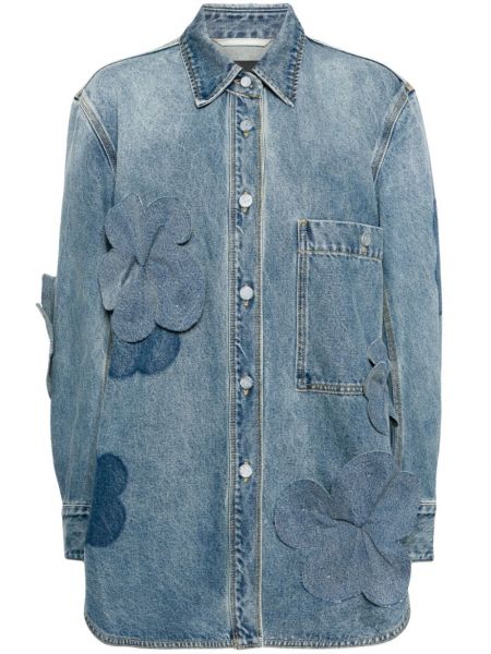 Oversized denim jakna s cvetličnim vzorcem Jnby