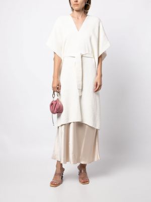 Kleid aus baumwoll mit v-ausschnitt Voz weiß