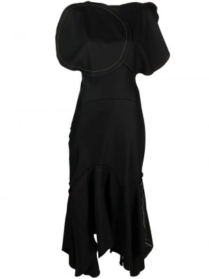 Асиметрична макси рокля Victoria Beckham черно