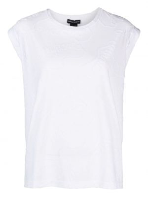 Žakárové tričko Emporio Armani bílé