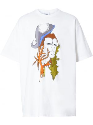 T-shirt à imprimé Burberry blanc