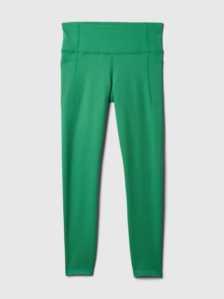 Sportovní kalhoty s vysokým pasem Gap zelené