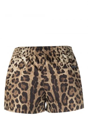 Shorts à imprimé à imprimé léopard Dolce & Gabbana