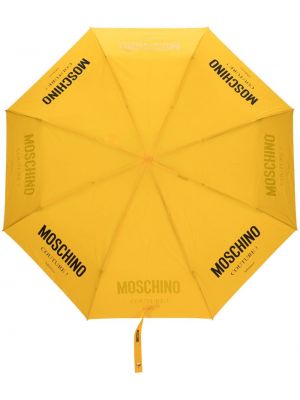 Parasol z nadrukiem Moschino żółty
