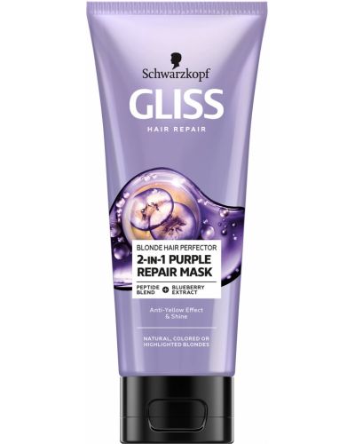 Маска для волосся Gliss, фіолетова