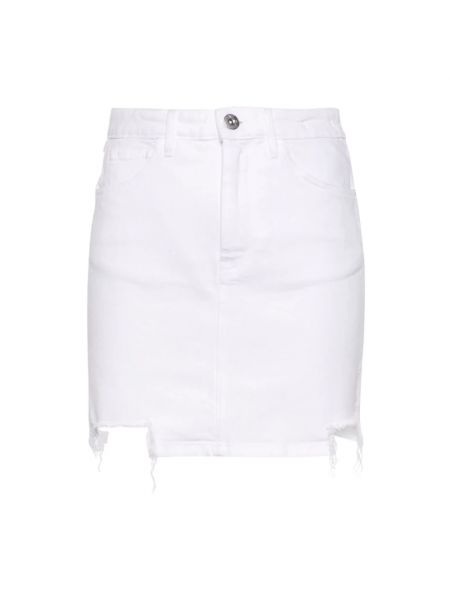 Spódnica jeansowa 3x1 biała
