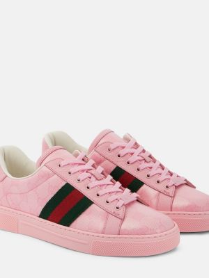 Sneakersy Gucci Ace brązowe