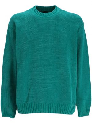 Памучен пуловер Boss зелено